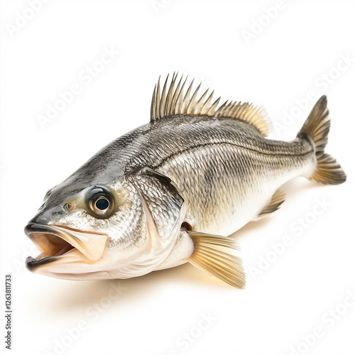 Whole Snook Fish on White Background