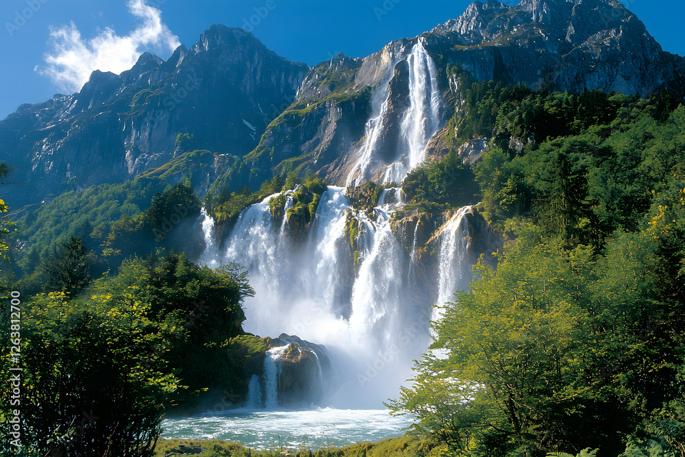 Fototapeta premium waterfall in yosemite national park