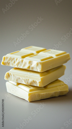 Stack of Three White Chocolate Pieces