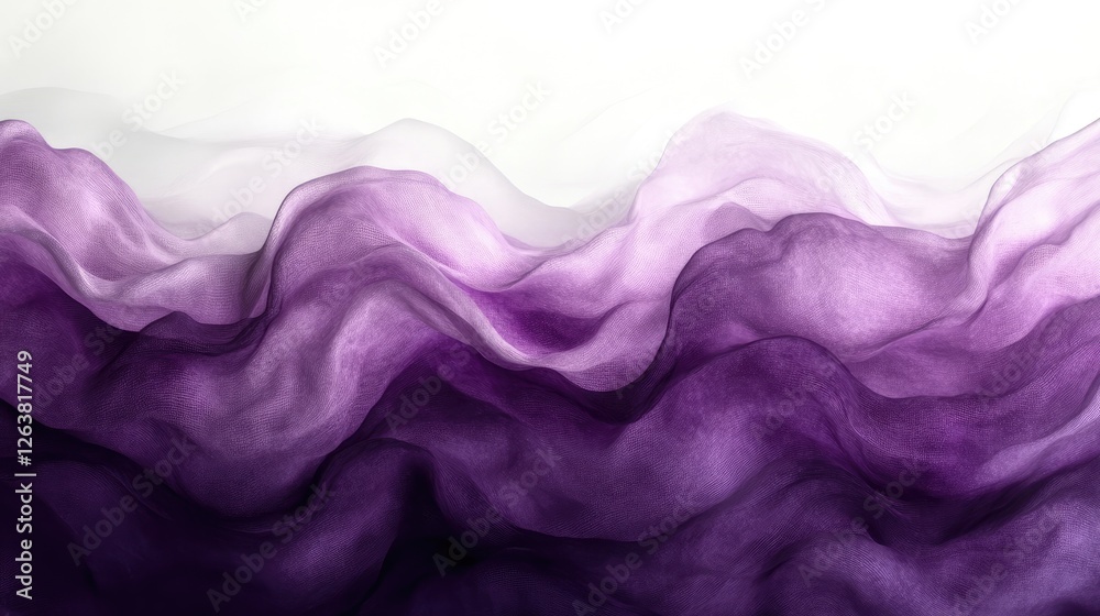 Purple and white flowing fabric draped Purple and white flowing fabric draped