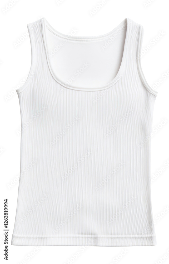 PNG A white tank top with a square neckline clothing texture ribbed. PNG A white tank top with a square neckline clothing texture ribbed.