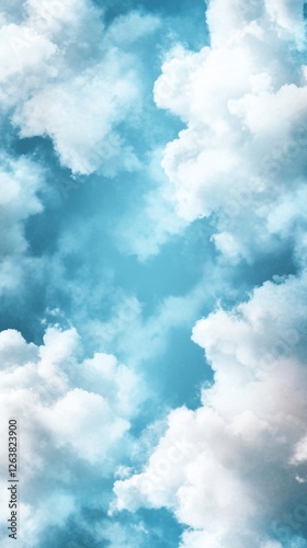 Cloudy Sky, Vertical Format, Background, Design