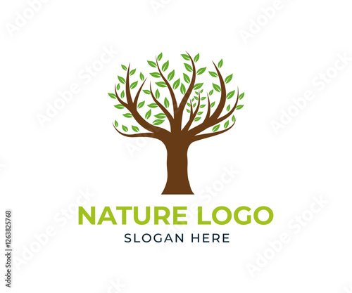 Abstract tree logo vector , perfect for branding & identity, nature  Green & Eco-Friendly Design