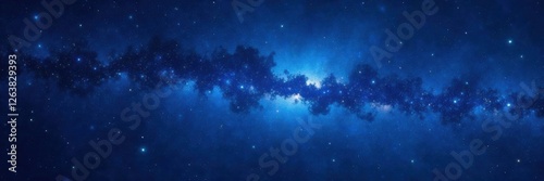 Dark blue galaxy background with thousands of stars, dark blue, deep space