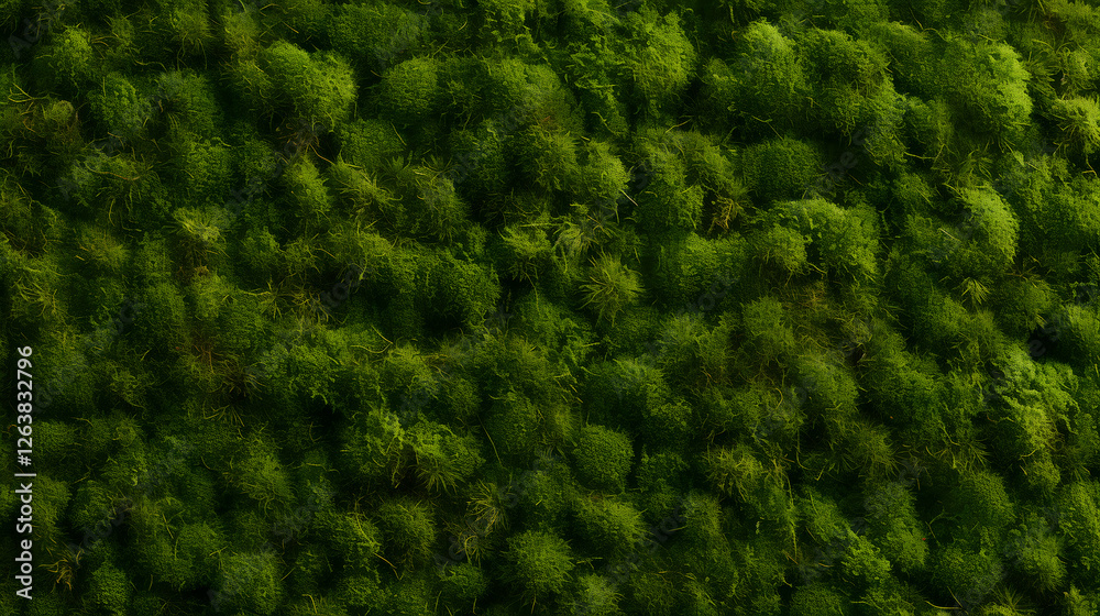 Close-up of Preserved Green Moss Texture Close-up of Preserved Green Moss Texture