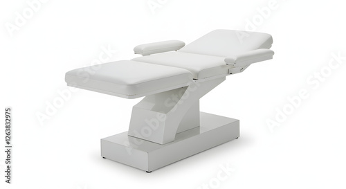 Spa Bed: A sleek, modern spa bed awaits, with crisp lines and minimalist design, promising relaxation and rejuvenation, it is an inviting centerpiece for wellness and beauty
