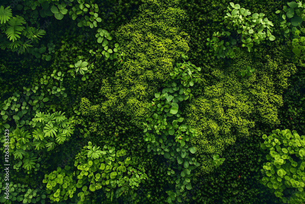 Moss and Small-Leaved Plant Wall Moss and Small-Leaved Plant Wall