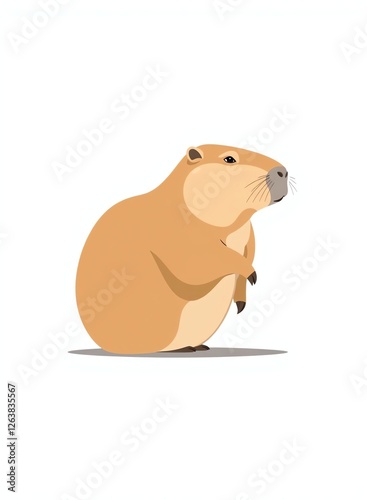 an image of a rodent sitting on its hind legs, there is a small rodent that is sitting on its hind legs photo