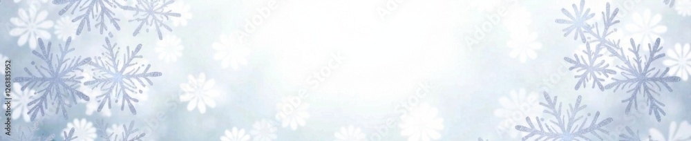 Delicate snowflake pattern surrounds a white or light-colored background, geometric, decoration, ornamentation Delicate snowflake pattern surrounds a white or light-colored background, geometric, decoration, ornamentation