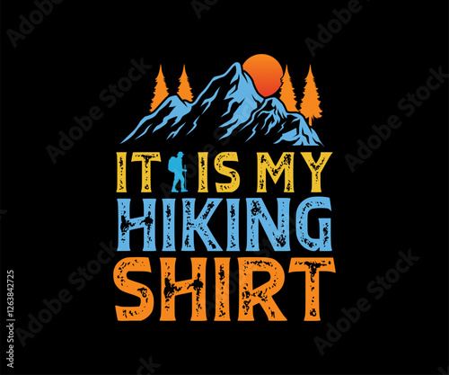 Vintage hiking t-shirt design , adventure graphic, outdoor explorer , hiking & nature Illustration, camping  lifestyle artwork