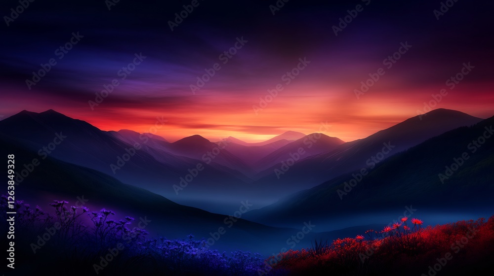 Fototapeta premium Carpathian Mountains Sunset Majesty