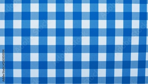 Tablecloth seamless pattern. Blue color. Blue and white checkered tablecloth pattern.
