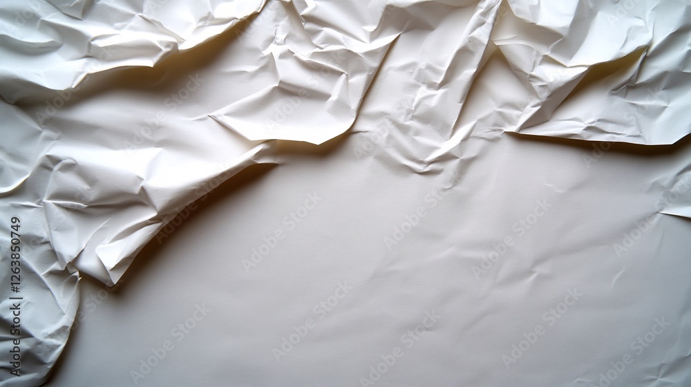 Obraz premium Crinkled White Paper Texture