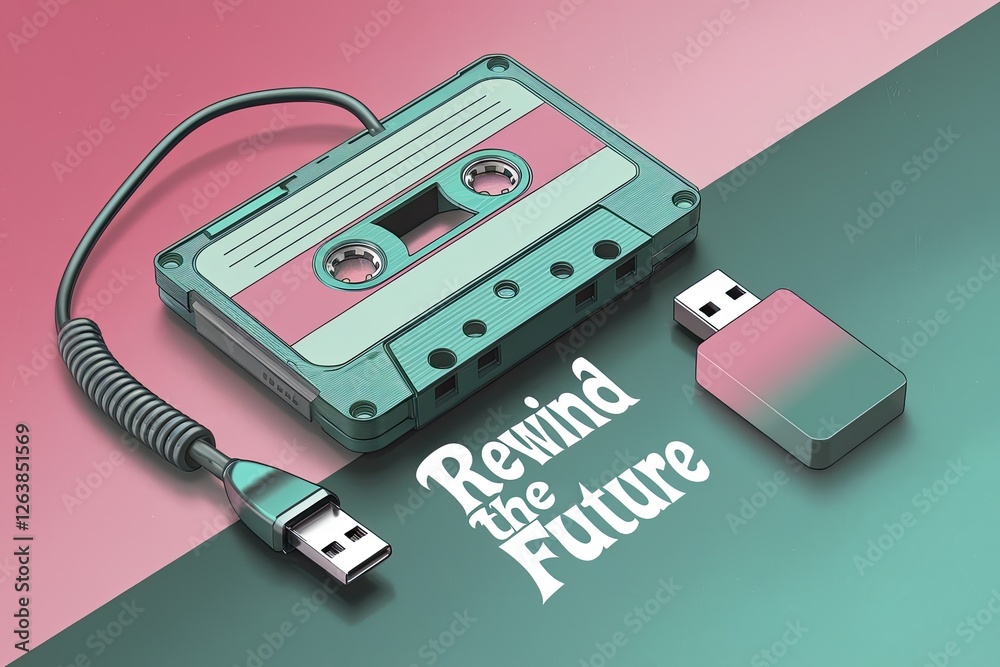 Cassette Tape & USB Drive with Cassette Tape & USB Drive with