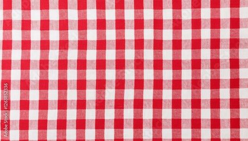 Red and white checkered tablecloth pattern. Tablecloth seamless pattern. Red color.	
