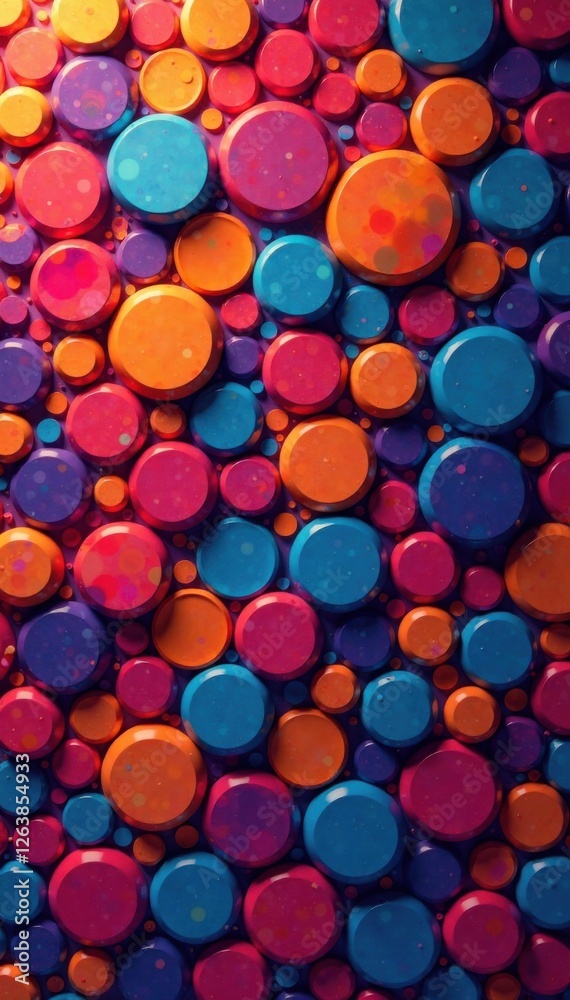 Geometric pattern of abstract colorful circles, illustration, abstract, art Geometric pattern of abstract colorful circles, illustration, abstract, art