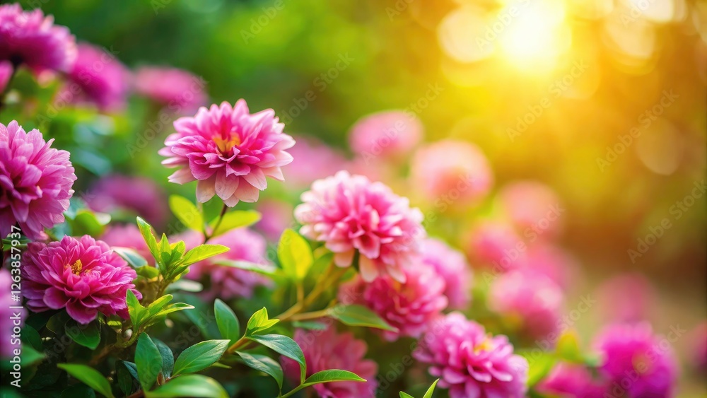 Delicate pink flowers bloom upwards, a low-angle macro reveals a miniature spring garden, a tilt-shift dream. Delicate pink flowers bloom upwards, a low-angle macro reveals a miniature spring garden, a tilt-shift dream.