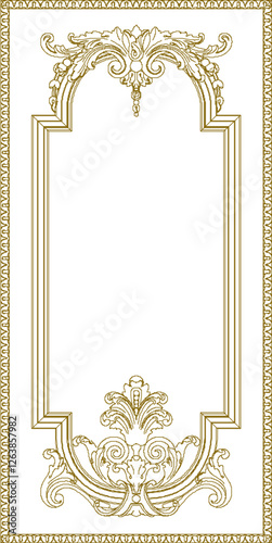 vector illustration sketch design of decorative ornaments gypsum for classic home interior 