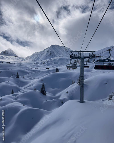ski lift in the alps