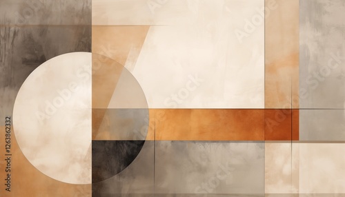 modern kitchen interior, square line circle