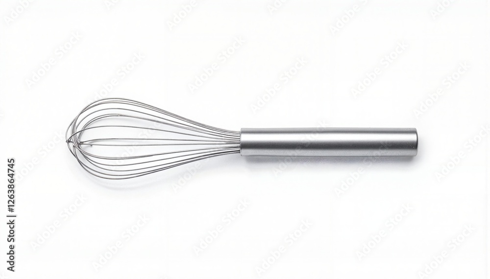 Stainless steel balloon whisk for mixing ingredients, isolated on white background. Stainless steel balloon whisk for mixing ingredients, isolated on white background.
