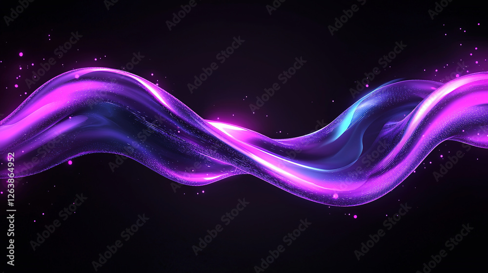 Obraz premium Electric neon abstract background with glowing neon streaks and light waves representing energy and digital design. 