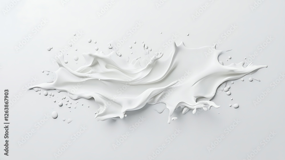 Dynamic Milk Splash: A 3D Rendered Design AI Generated Dynamic Milk Splash: A 3D Rendered Design AI Generated