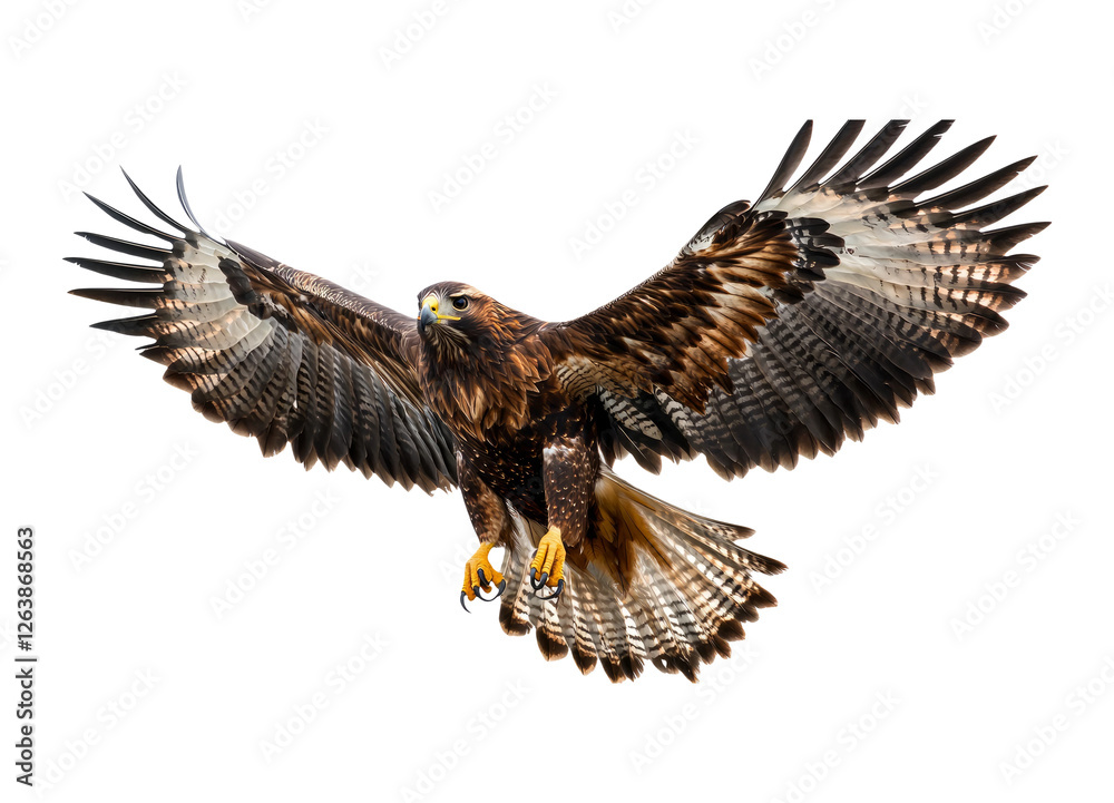 Obraz premium Majestic Eagle in Flight with Transparent Background