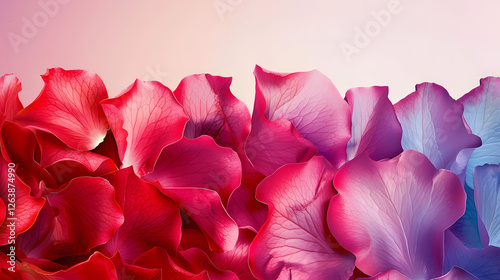 Delicate pink rose petals floating