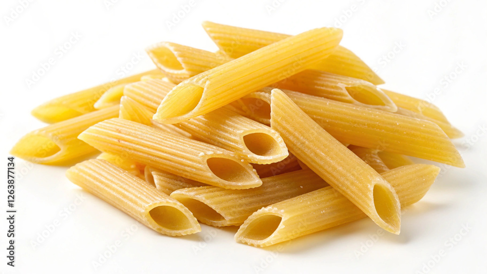 heap of pasta on white background heap of pasta on white background