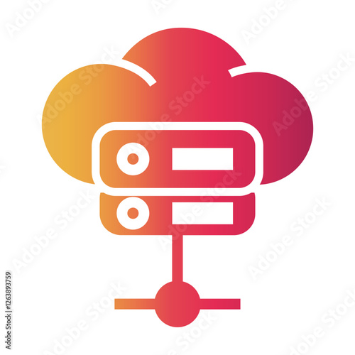 cloud server Gradient icon