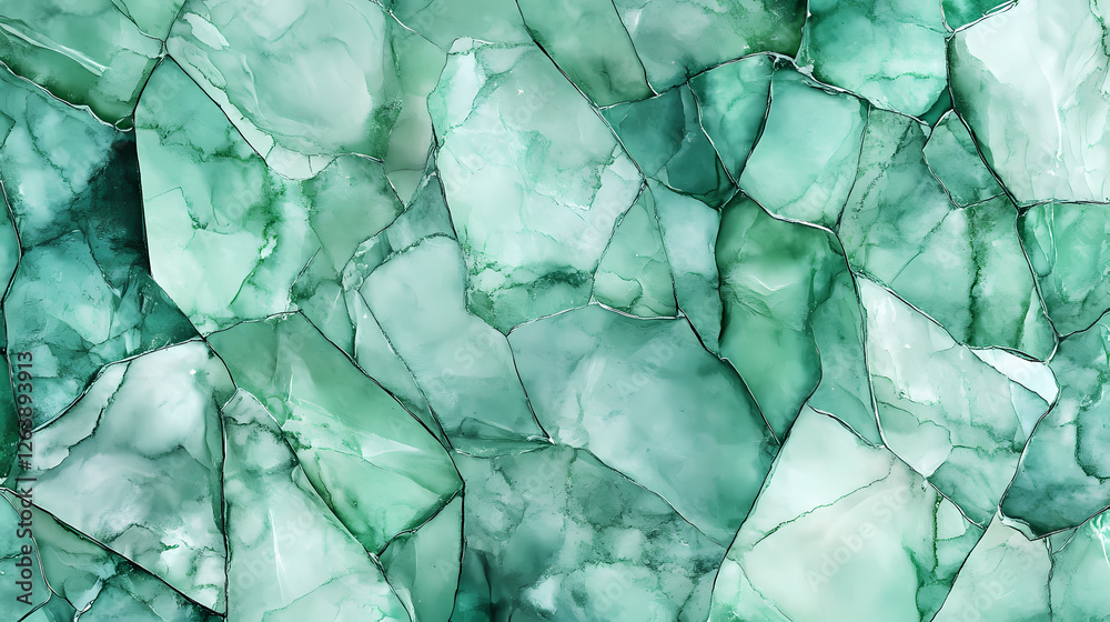 Obraz premium marbling emerald alcoholic marble