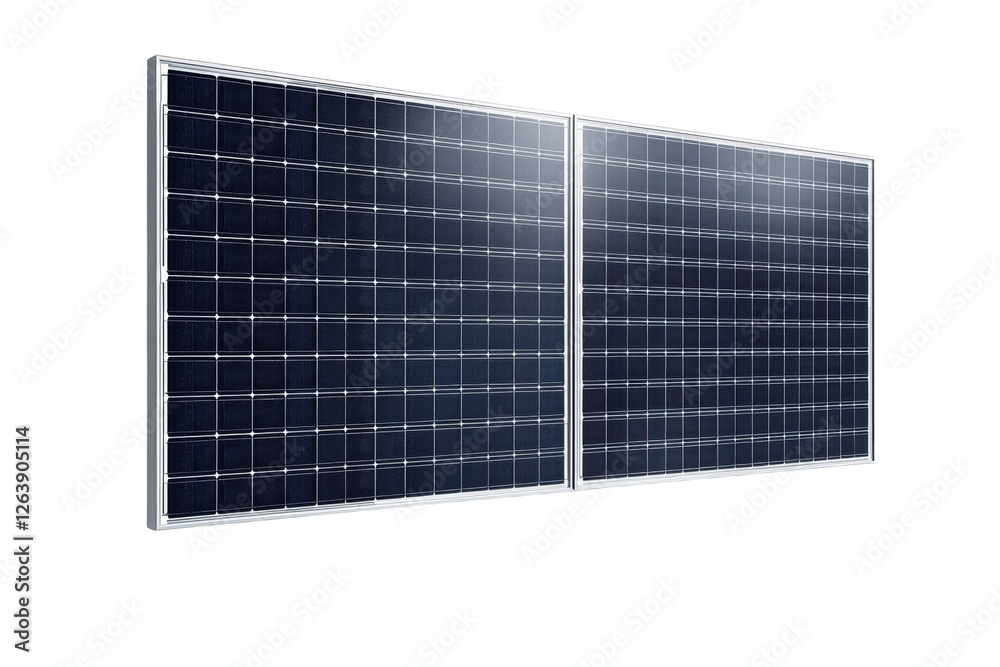 Solar panel is shown in a white background Solar panel is shown in a white background