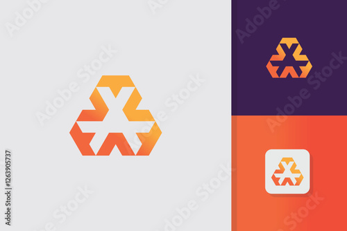 abstract triangle logo template