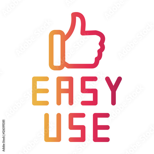 easy use Line Gradient Icon