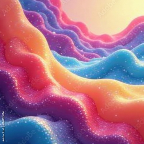 Smooth flowing liquid surfaces reflecting light and colors changing rapidly, glowing liquids, fluid motions, abstract patterns