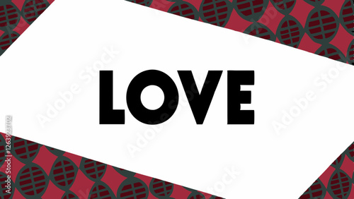 abstract vector background with Love text