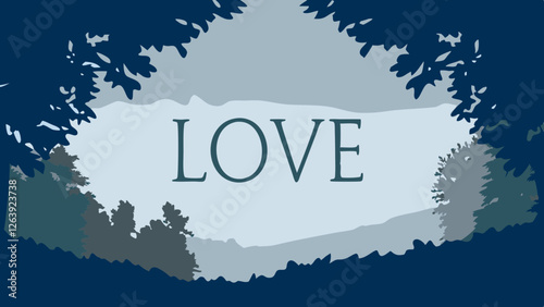 abstract vector background with Love text
