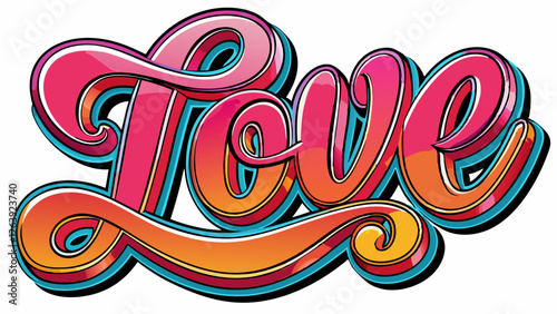 abstract vector background with Love text