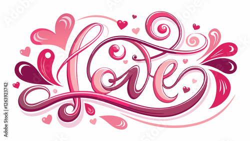 abstract vector background with Love text