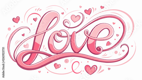abstract vector background with Love text