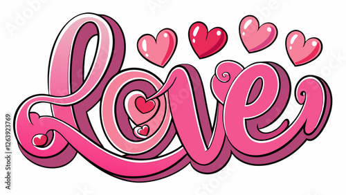 abstract vector background with Love text