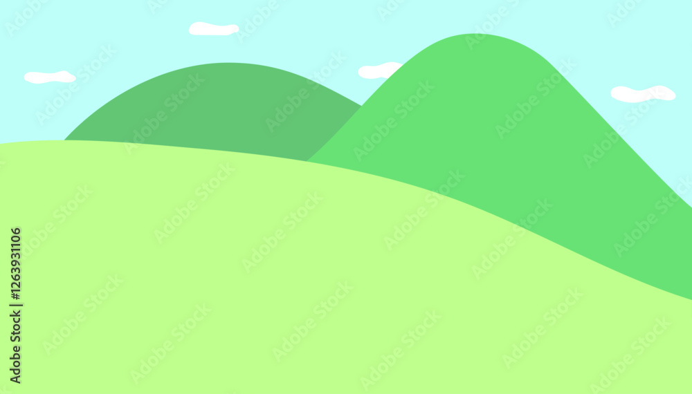 Obraz premium 山の背景のイラスト