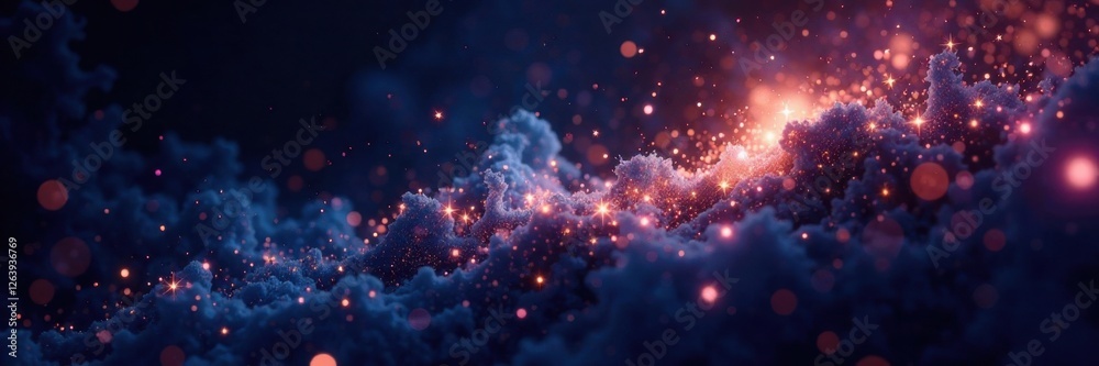 Obraz premium Sparkling stars against a dark velvet blackness, night sky, celestial, space