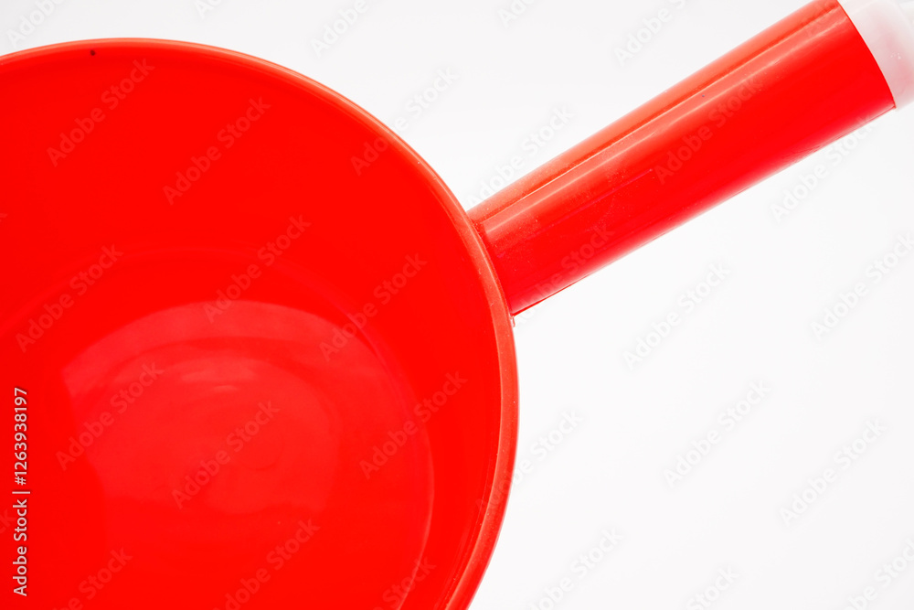 Red plastic water spoon with rubber handle for commercial and household use made in China Red plastic water spoon with rubber handle for commercial and household use made in China