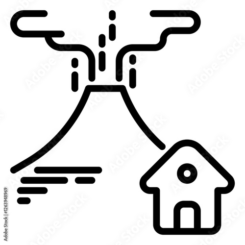 eruption icon, line icon style