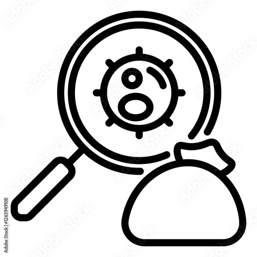bacteria icon, line icon style