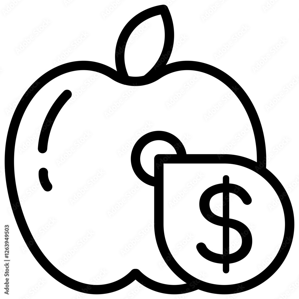Fruit Price Icon. Fruits Shop Icon Fruit Price Icon. Fruits Shop Icon
