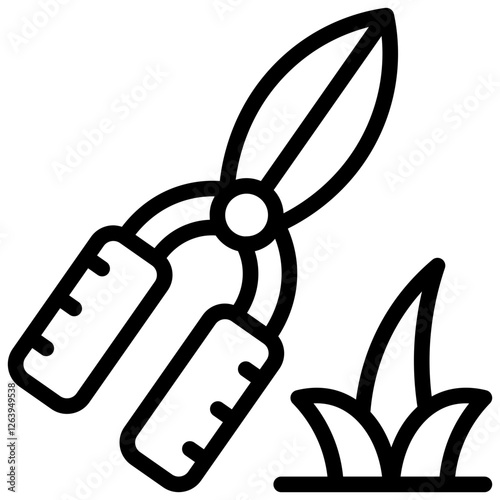 Hedge Shear Icon. Garden Hedge Shears Icon
