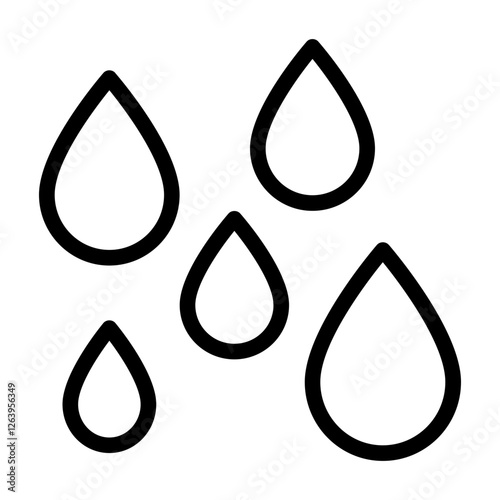 Stylized Water Drop Icons for Modern Design